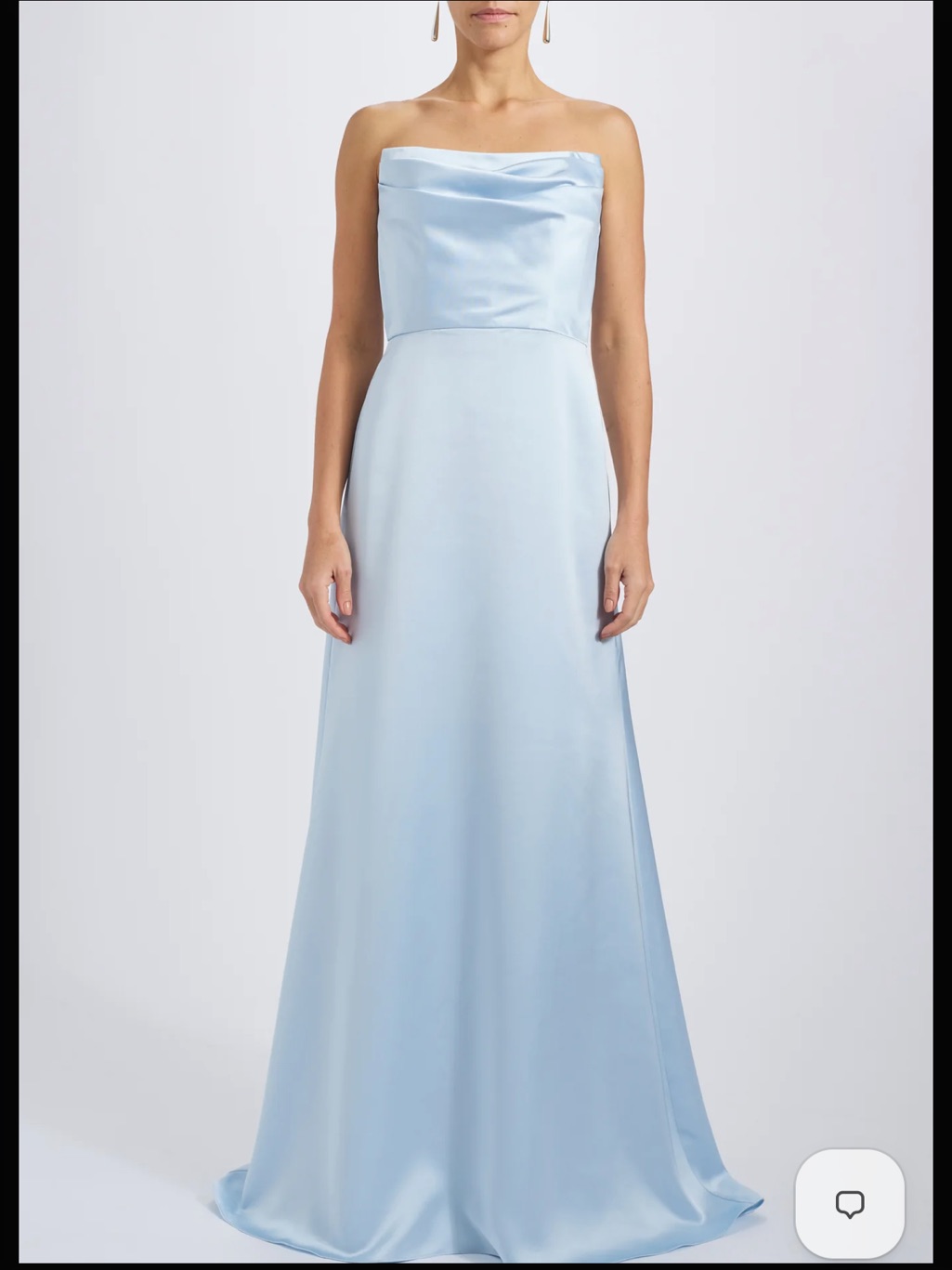Amsale Jara Ice Blue Bridesmaid Dress